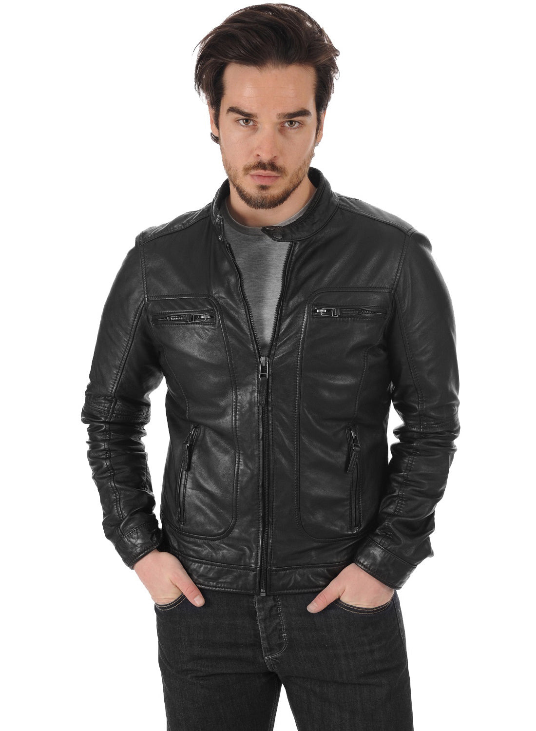 Men’s Genuine Leather Jacket MJ 03