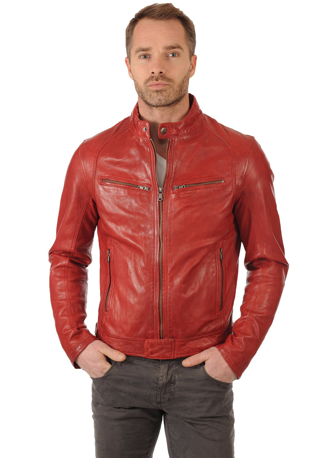 Men’s Genuine Leather Jacket MJ 06