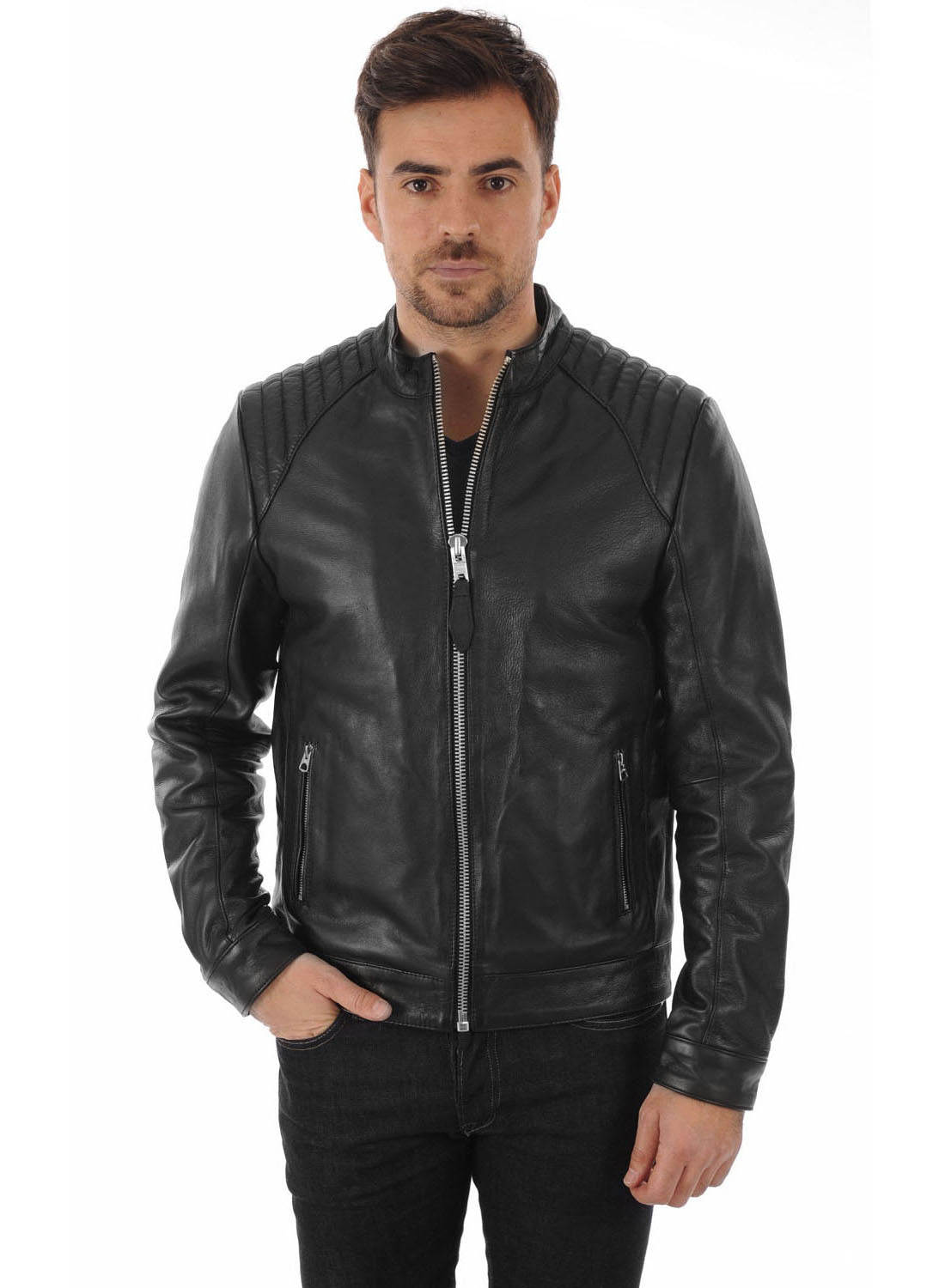 Men’s Genuine Leather Jacket MJ 12