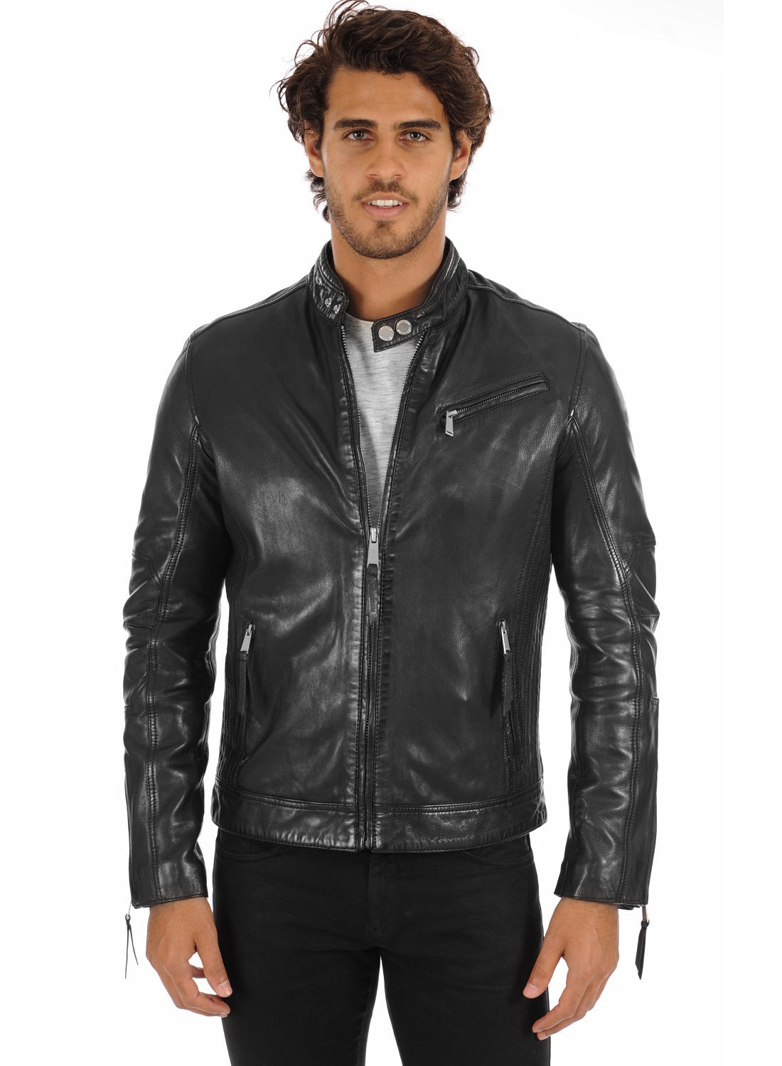 Men’s Genuine Leather Jacket MJ 13