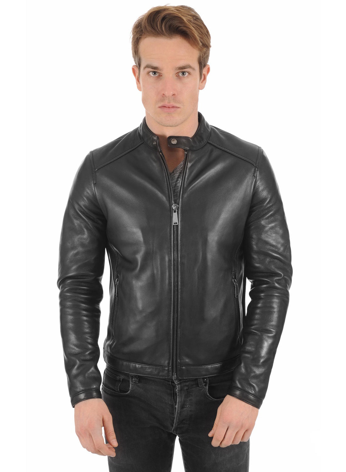 Men’s Genuine Leather Jacket MJ 19
