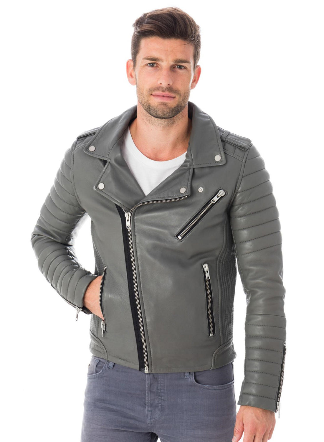 Men’s Genuine Leather Jacket MJ 22