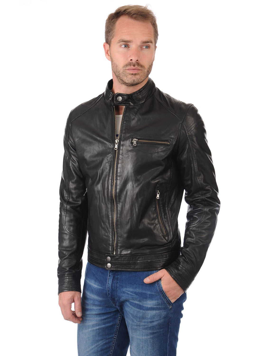 Men’s Genuine Leather Jacket MJ 28