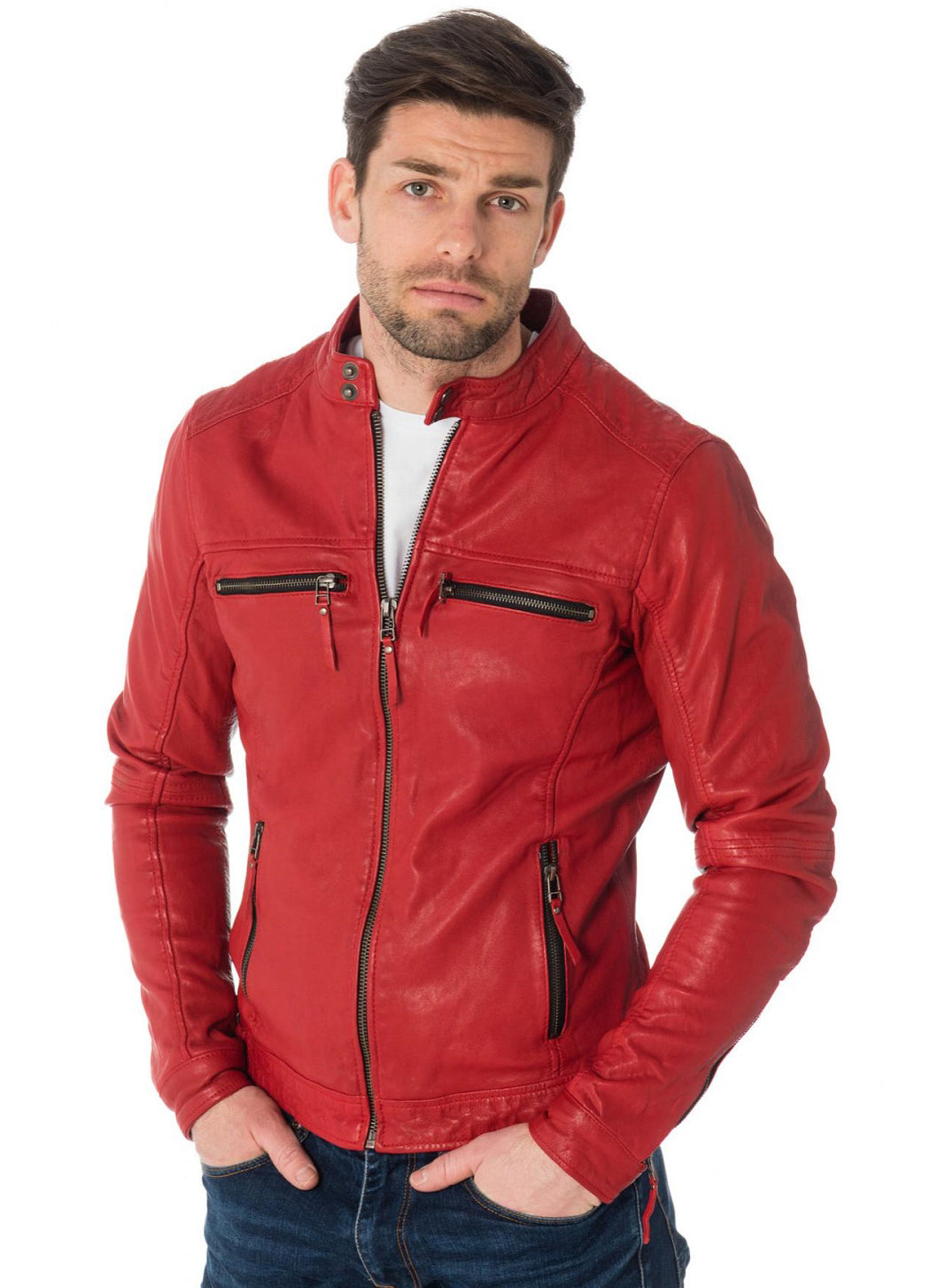 Men’s Genuine Leather Jacket MJ 31