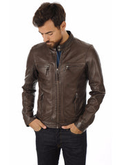 Men’s Genuine Leather Jacket MJ 35