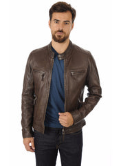 Men’s Genuine Leather Jacket MJ 35