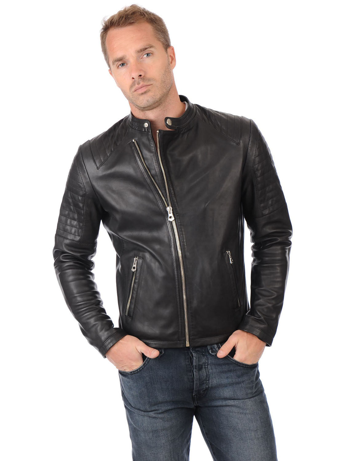 Men’s Genuine Leather Jacket MJ 42