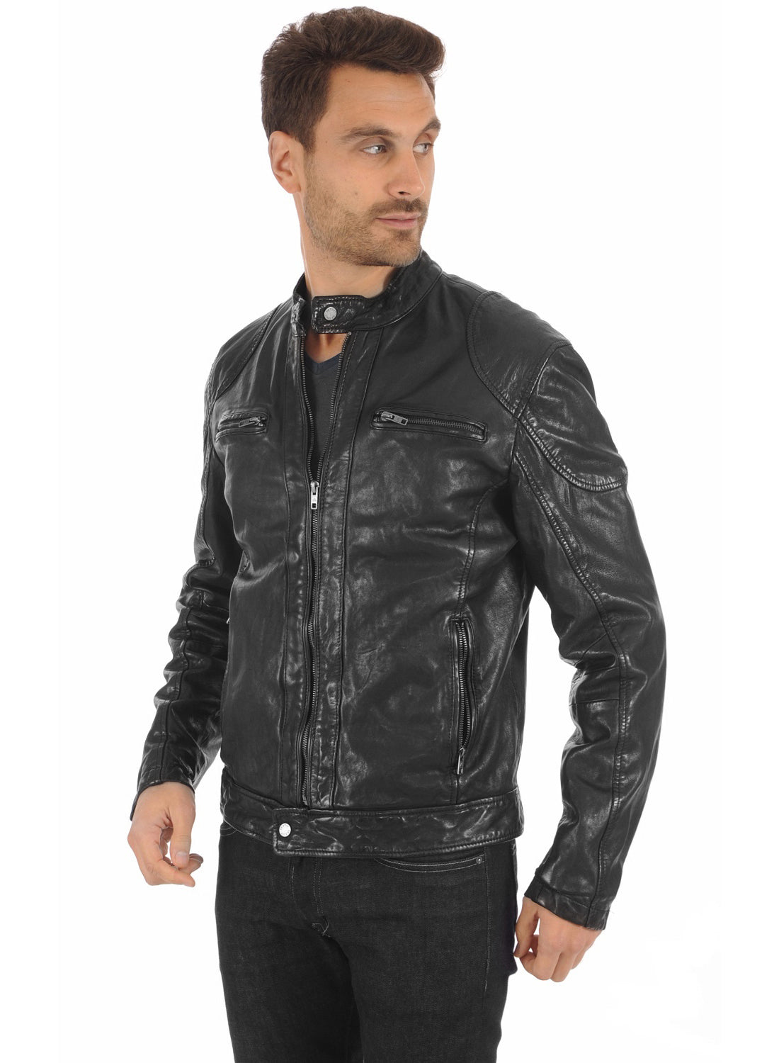 Men’s Genuine Leather Jacket MJ 43