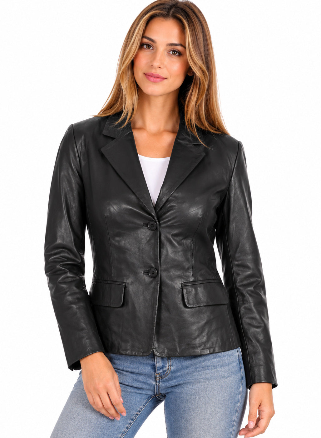 Women’s Genuine Leather Blazer WB 04